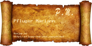 Pfluger Mariann névjegykártya